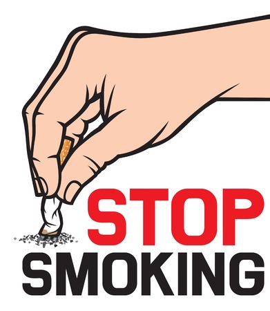 stop smoking concept - hand extinguishing a cigaretteのイラスト素材
