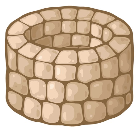 old stone draw well old draw-well, old water wellのイラスト素材