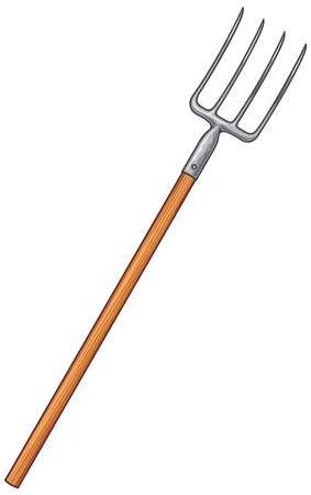 pitchfork tool on a white background vector illustrationのイラスト素材