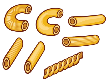 macaroni pasta collectionのイラスト素材