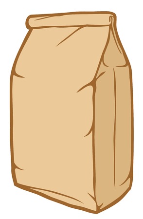 paper bag packagingのイラスト素材