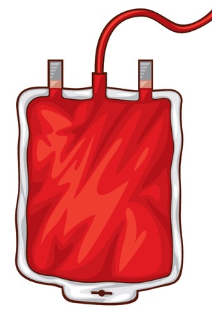 illustration of a blood bag a blood donation bagのイラスト素材