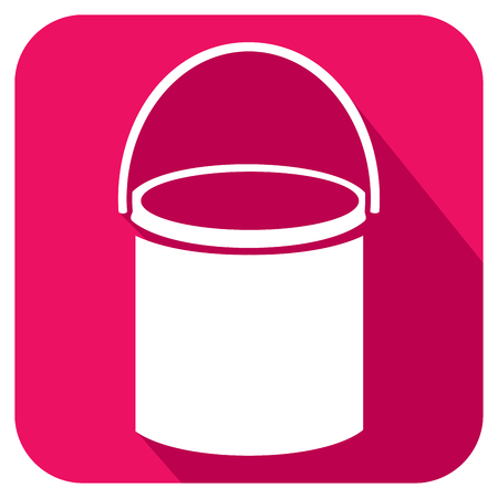 bucket of paint flat iconのイラスト素材