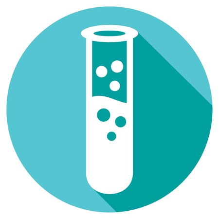 test tube flat iconのイラスト素材