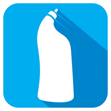 plastic bottle with detergent flat iconのイラスト素材