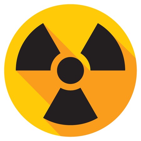 radiation flat iconのイラスト素材