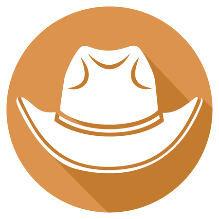 cowboy hat flat iconのイラスト素材
