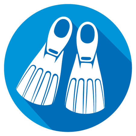 flippers flat iconのイラスト素材