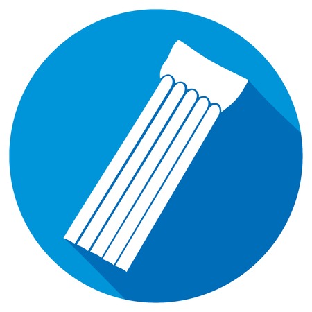 floating air mattress flat icon (beach mattress, pool raft)のイラスト素材