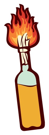 molotov cocktailのイラスト素材
