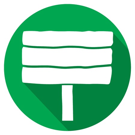 wooden signboard flat iconのイラスト素材