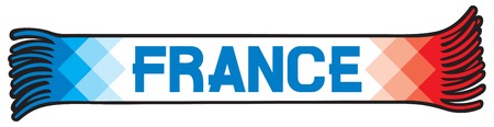 Flag of France colors - sport fans scarf designのイラスト素材