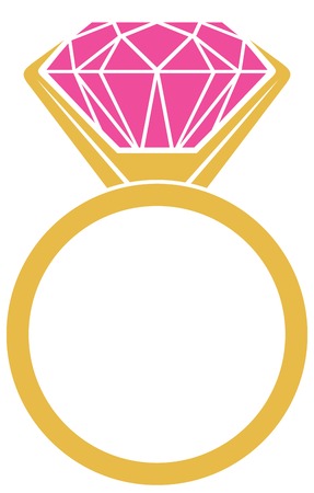 ring with diamond iconのイラスト素材