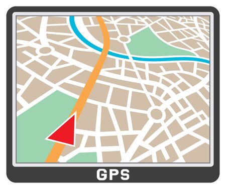 gps navigation displayのイラスト素材