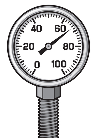 Pressure gauge meter vector illustrationのイラスト素材