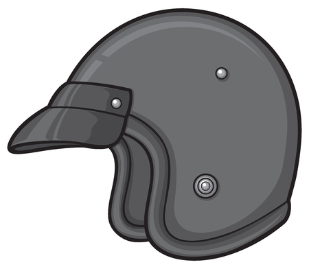 Retro motorcycle helmet vector illustrationのイラスト素材
