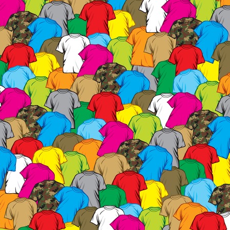 background pattern with t-shirtsのイラスト素材