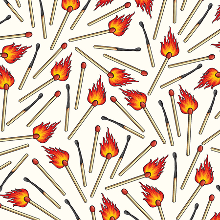 Seamless pattern of matches for background designのイラスト素材