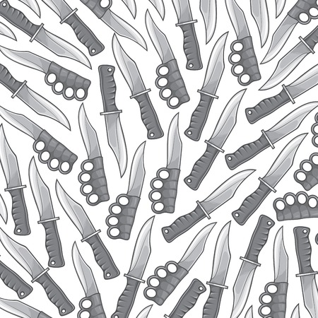 A background pattern with military knivesのイラスト素材