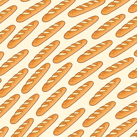 Background pattern with french bread.のイラスト素材
