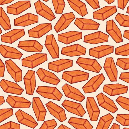 background pattern with orange bricksのイラスト素材
