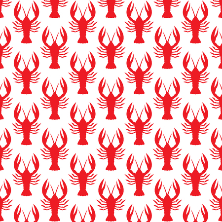 background pattern with crawfishのイラスト素材
