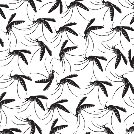 background pattern with mosquitoesのイラスト素材