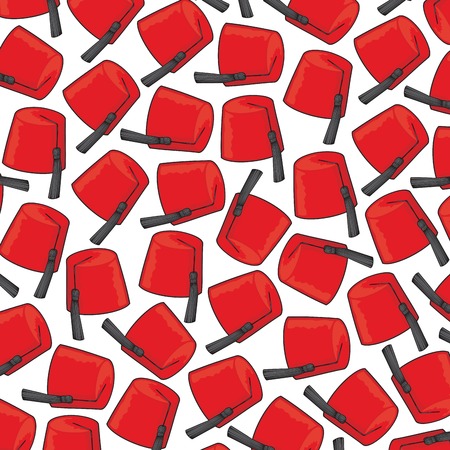background pattern with red fezのイラスト素材