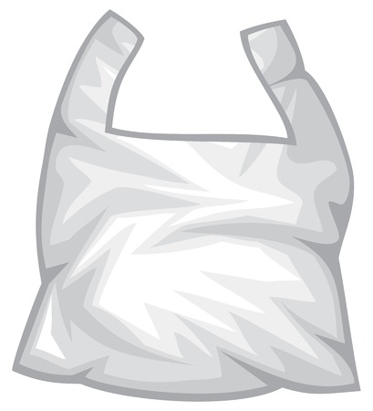 Pplastic trash bag vector illustrationのイラスト素材
