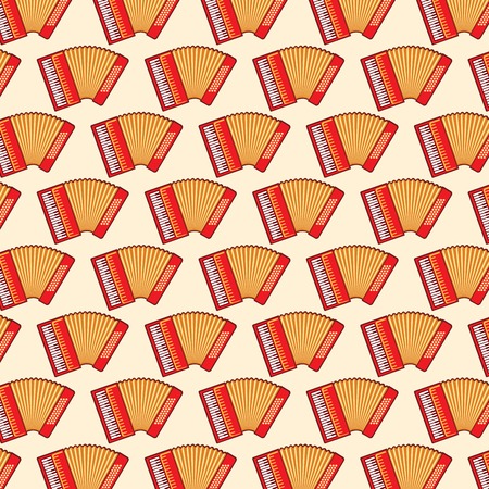background pattern with classical accordionsのイラスト素材