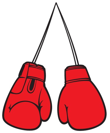 red boxing gloves vector illustrationのイラスト素材