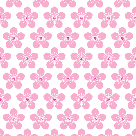 cherry blossom background patternのイラスト素材