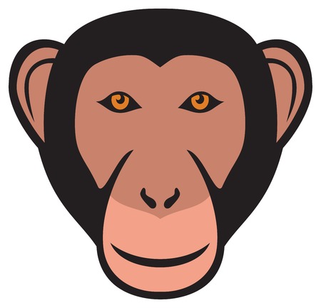 monkey head (ape face)のイラスト素材