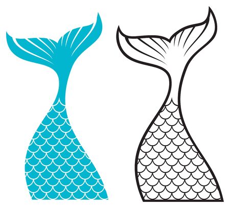 Mermaid tail design (vector illustration)のイラスト素材