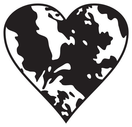 Cow Spots Heart Vector Illustrationのイラスト素材