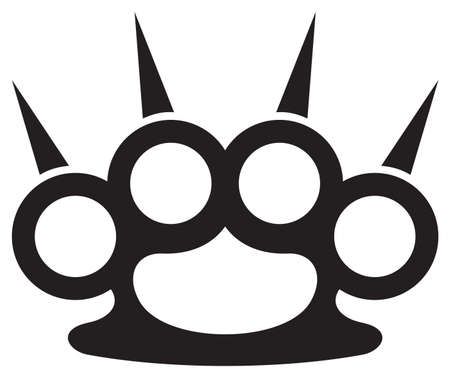 Sharp Thin Steel Brass Knuckleのイラスト素材