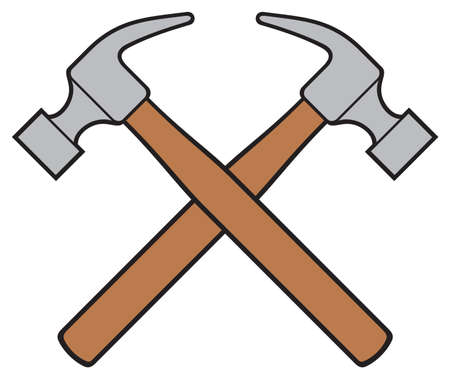 Crossed hammers iconのイラスト素材