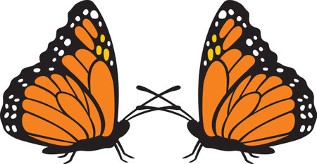 Revolver and flowers color vector illustrationのイラスト素材