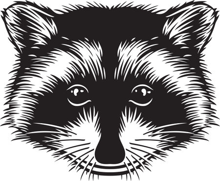 Raccoon Headのイラスト素材