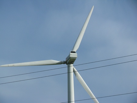 propeller wind on blue skyの写真素材