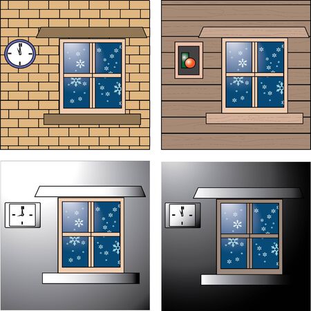 winter card and background template のイラスト素材