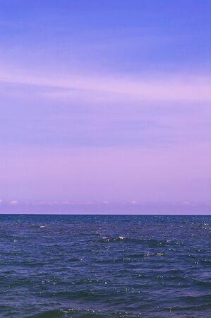 clear blue sea and the sky