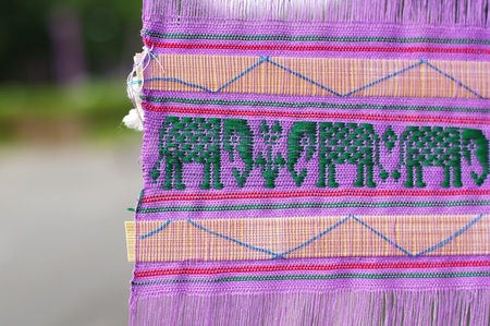 northern Thailand local flag made from textile with Kingdom of Lanna design