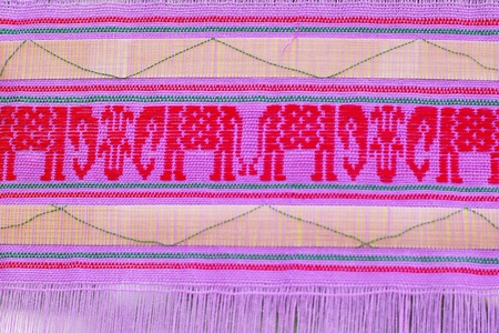 northern thailand cloth pattern made from textileの写真素材