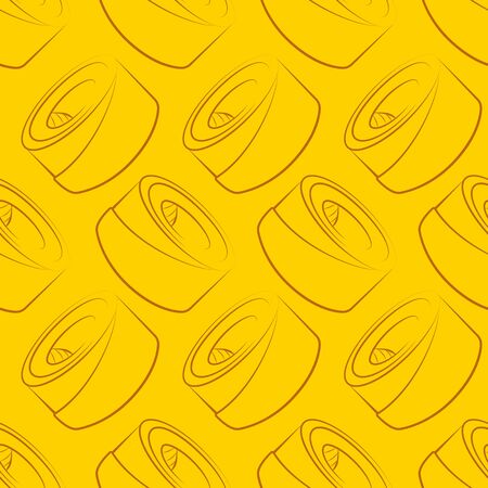 Vector seamless pattern with rolls, sushi. Beautiful food design elements.のイラスト素材