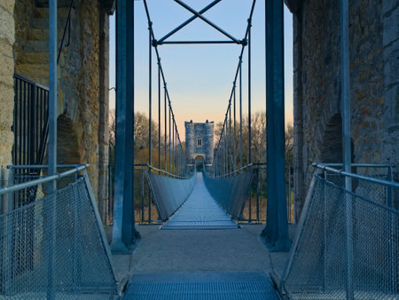 The Himalayan Gate leads from the ArdÃ¨che to DrÃ´me in Rochemaureの写真素材