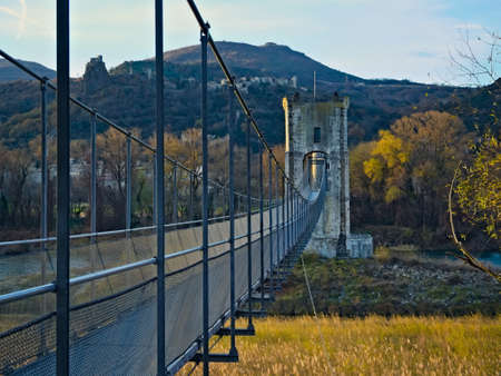 The Himalayan Gate leads from the ArdÃ¨che to DrÃ´me in Rochemaureの写真素材