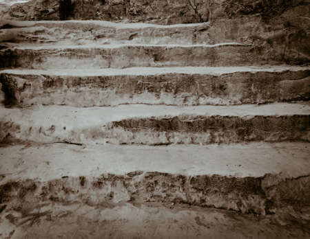 A staircase carved in the rock