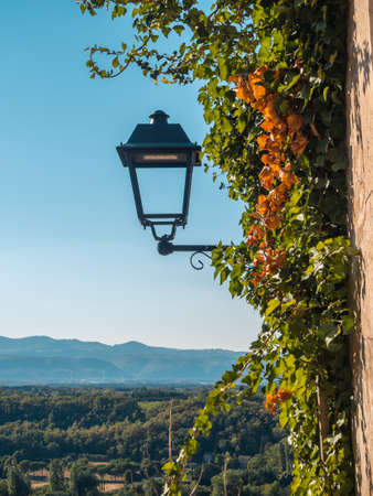 A street lamp in the picturesque town of Mirmande - Southern Franceの写真素材