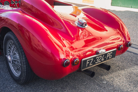 Loriol sur Drome, France - 17 September, 2022: Vintage racing car Maserati 150 S (1955) on the...